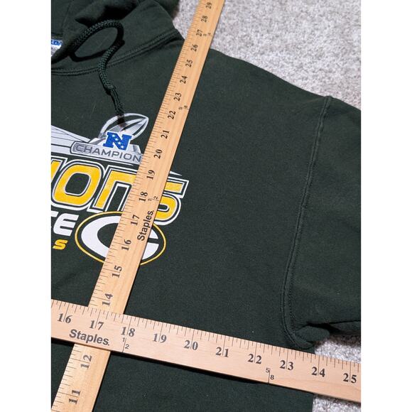 GREEN BAY PACKER Pull Over Hoodie Mens Large 2010 CHAMPIONS NFC Gildan - Picture 5 of 5